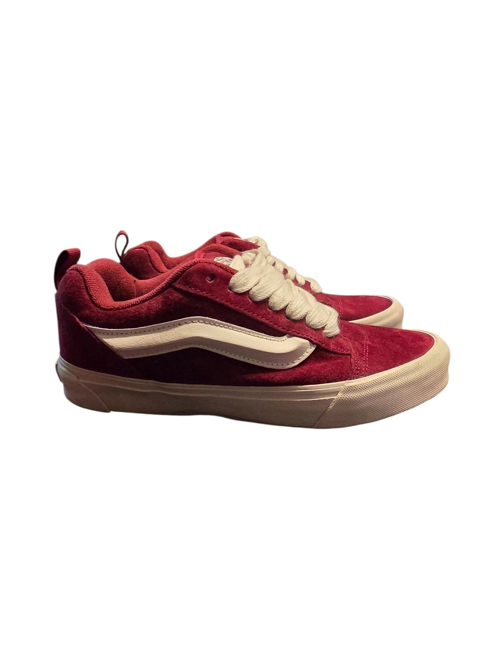 Vans Old Skool Low-Top Sneakers in Burgundy Red and Cream